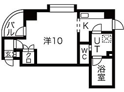 シテイライフ星ケ丘 1Kの間取図画像