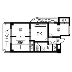 レジデンス泉 3DKの間取図画像