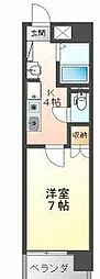 エトワール大島 1Kの間取図画像