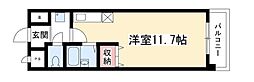 アーバンステージシャムロック ワンルームの間取図画像
