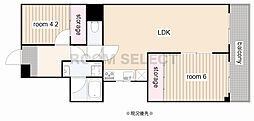パルナスよもぎ台 2LDKの間取図画像