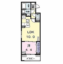 ルナリア 1LDKの間取図画像