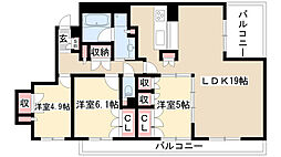 LaMarsaYagotoyama1 3LDKの間取図画像