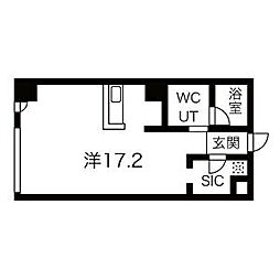 コレクション名駅3 ワンルームの間取図画像
