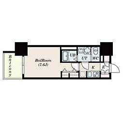 S-RESIDENCE堀田 1Kの間取図画像