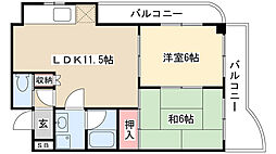 第二近藤ビル 2LDKの間取図画像