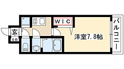 プレサンスジェネ千種内山 1Kの間取図画像