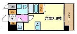 プレサンス名古屋駅前 ワンルームの間取図画像
