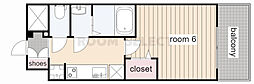 プレサンス新栄ユリシス 1Kの間取図画像
