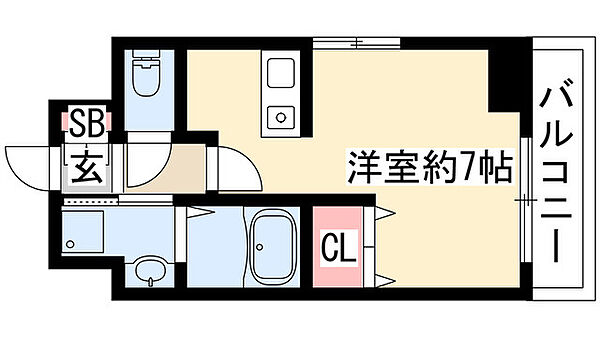 プレサンス名古屋城前 706｜愛知県名古屋市中区丸の内２丁目(賃貸マンション1K・7階・24.98㎡)の写真 その2