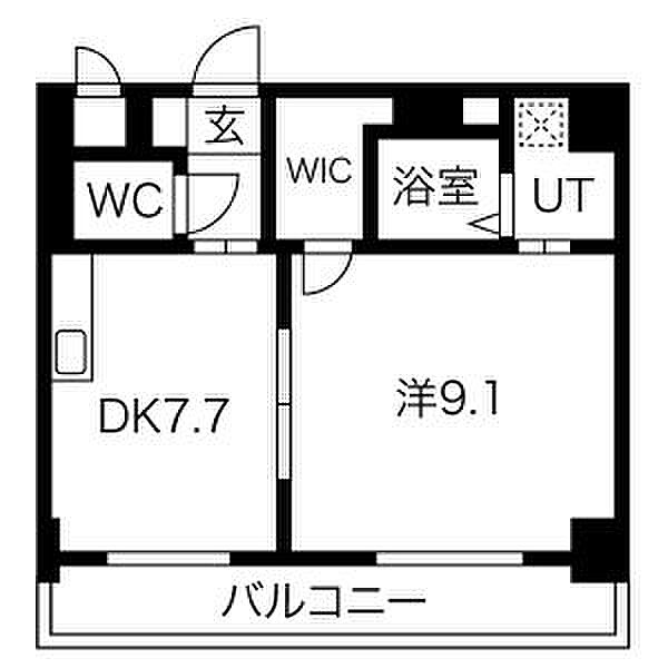 Casone asso(カゾーネアッソ) 407｜愛知県名古屋市中区錦２丁目(賃貸マンション1LDK・4階・41.04㎡)の写真 その2