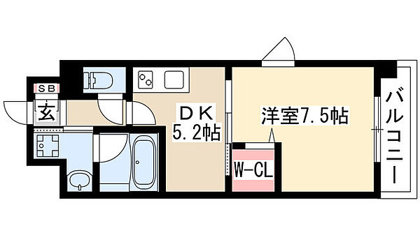 パティオ エスペランサ 401｜愛知県名古屋市中区新栄１丁目(賃貸マンション1DK・4階・32.61㎡)の写真 その2