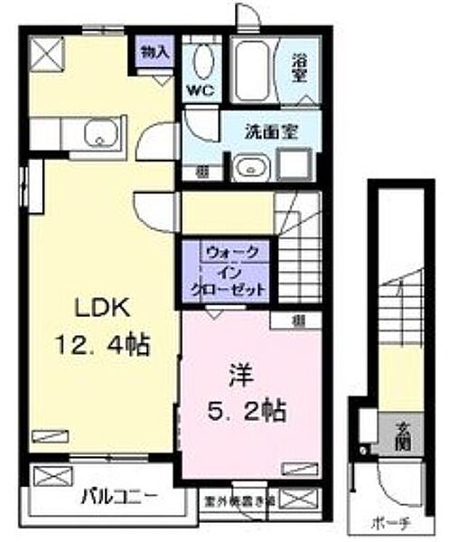 カーサ・イリーデ　I 201｜愛知県名古屋市中川区法華西町６丁目(賃貸アパート1LDK・2階・46.54㎡)の写真 その2