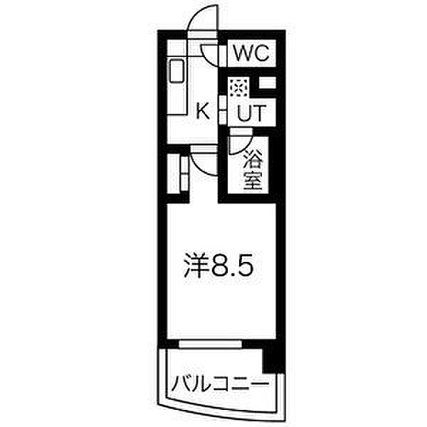 タウンライフ千種 802｜愛知県名古屋市中区新栄３丁目(賃貸マンション1K・8階・24.80㎡)の写真 その2