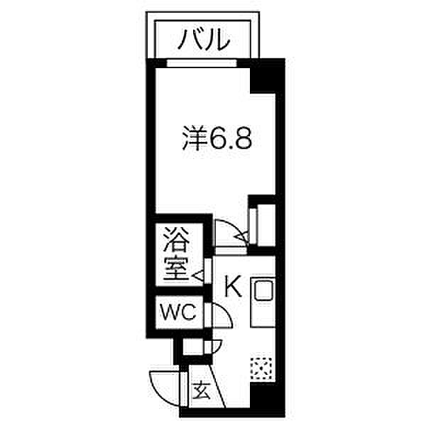 クレストステージ名駅 302｜愛知県名古屋市中村区竹橋町(賃貸マンション1K・3階・23.97㎡)の写真 その2