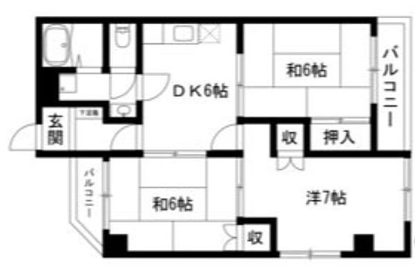 アーバンホームワン 103｜愛知県名古屋市中川区戸田１丁目(賃貸マンション3DK・1階・53.34㎡)の写真 その2