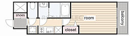 プレサンス丸の内雅殿 1Kの間取図画像