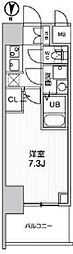 ラドゥセール本郷 1Kの間取図画像