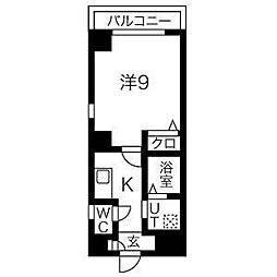 Studioナディア 1Kの間取図画像