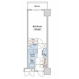 レジデンス上前津スクエア 1Kの間取図画像