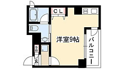 ベレーサ新瑞橋 ワンルームの間取図画像