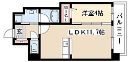 エルミタージュ桜山 1LDKの間取図画像