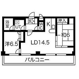 錦ハーモニー 2LDKの間取図画像