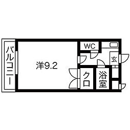 グレイスフルヒルズ 1Kの間取図画像