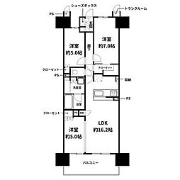 セントアイナ藤が丘ヴァロ棟 3LDKの間取図画像