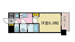プレサンス名古屋ステーションフレア 1Kの間取図画像