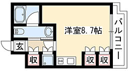 グランルージュ栄2 ワンルームの間取図画像