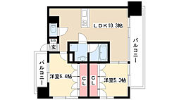 アーデン泉プレミア 2LDKの間取図画像