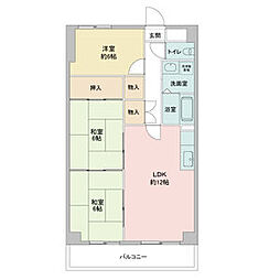 レジディア日比野 3LDKの間取図画像