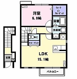 エテルノライツ 1LDKの間取図画像