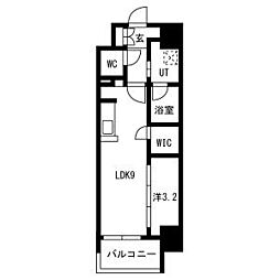 メイクスアート名駅WEST 1LDKの間取図画像