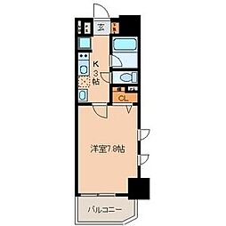 ベレーサ名駅ウエスト 1Kの間取図画像