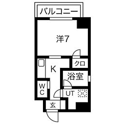 NNS121 1Kの間取図画像