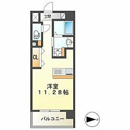 リバージュ ワンルームの間取図画像