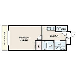 YOSHIX代官町 1Kの間取図画像