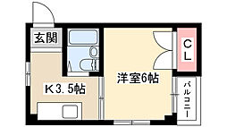 リアライズ一社 1Kの間取図画像
