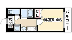 プレサンス栄メディパーク 1Kの間取図画像