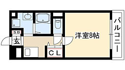 吹上ミルキーウェー 1Kの間取図画像