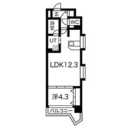 シャトー&ホテル名駅南1st 1LDKの間取図画像