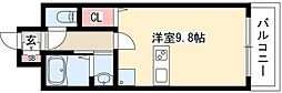 第16金山フクマルビル ワンルームの間取図画像