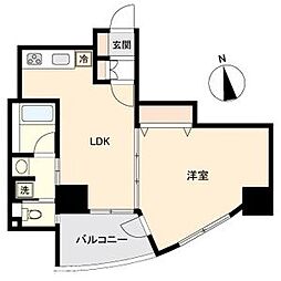 ドゥーエ上前津 1LDKの間取図画像