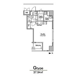 グランアベニュー栄 ワンルームの間取図画像