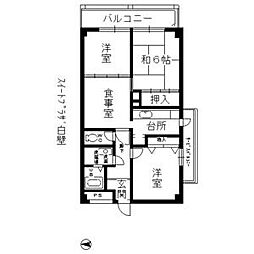 スイートプラザ白壁 3SDKの間取図画像