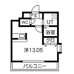 グレーシア城西 ワンルームの間取図画像