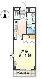 K.コオリナ 1Kの間取図画像