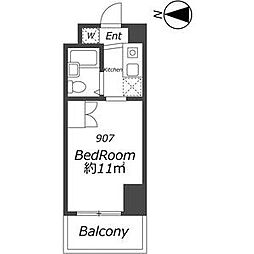 クレストナゴヤ ワンルームの間取図画像